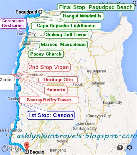 Baguio to Ilocos Region .